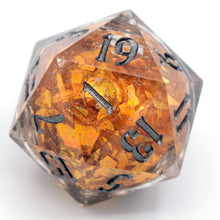 Load image into Gallery viewer, Fool's Gold (liquid core) - 23mm Oversized d20