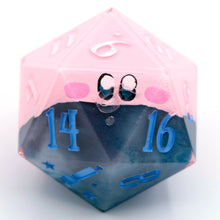 Load image into Gallery viewer, Kirby (mouthful of dreamscape) - 27mm Chonk d20