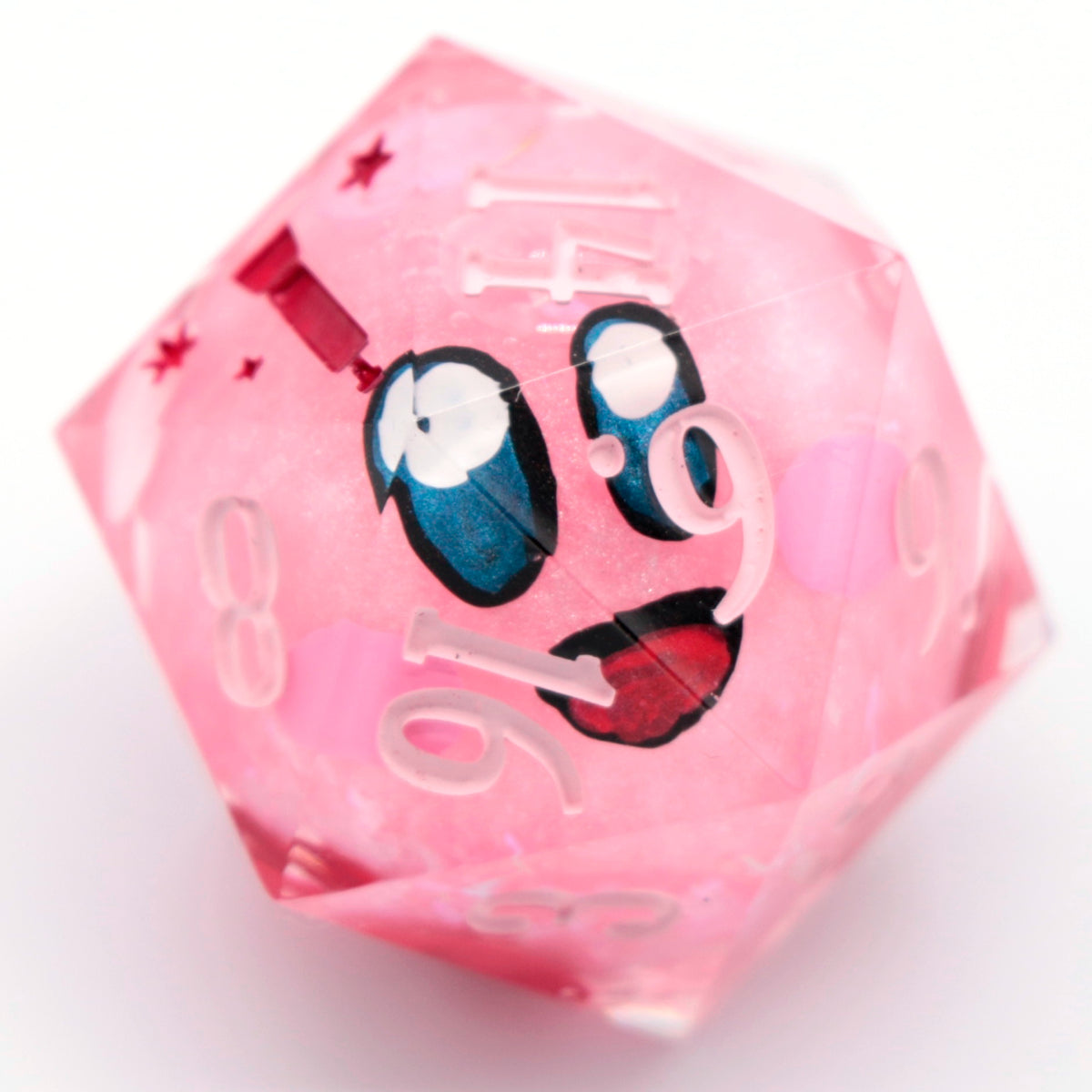 Kirby (liquid core) - 27mm Chonk d20 – Interstellar Dice