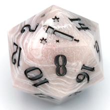 Load image into Gallery viewer, Rose Marble - 23mm Oversized d20