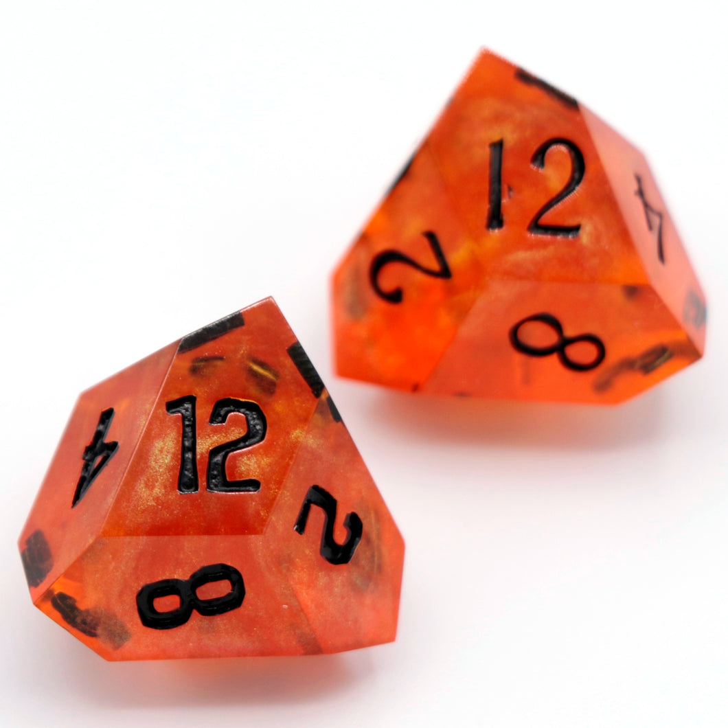 Aflame - Daggerheart d12 Pair