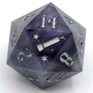 Amethyst Moon  - 23mm Oversized d20