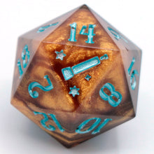 Load image into Gallery viewer, Frozen Gold - d20 Single
