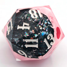 Load image into Gallery viewer, Kirby (inhaling the void) - 27mm Chonk d20 (liquid core)
