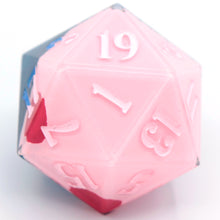 Load image into Gallery viewer, Kirby (mouthful of dreamscape) - 27mm Chonk d20

