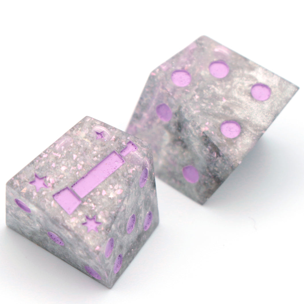 Lavender Crackle - Chiral d6 Pair