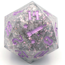 Load image into Gallery viewer, Lavender Crackle - 27mm d20 Chonk
