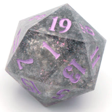 Load image into Gallery viewer, Lavender Crackle - 27mm d20 Chonk
