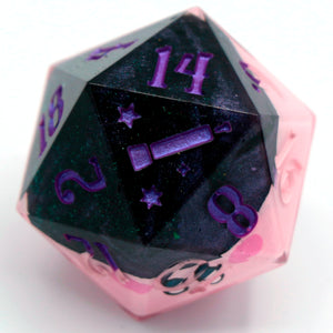 Kirby (mouthful of magic) - 27mm Chonk d20