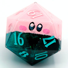 Load image into Gallery viewer, Kirby (mouthful of ocean trench) - 27mm Chonk d20
