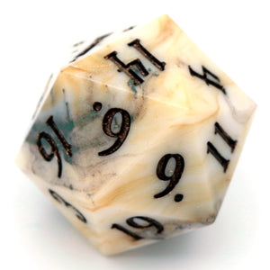 Moss Marble  - 23mm Oversized d20