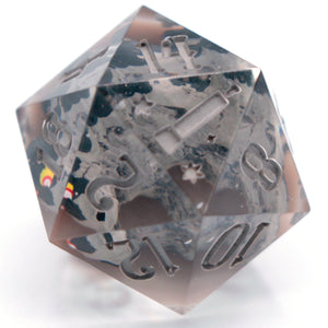Poochyena, but having a lie down  - 23mm Oversized d20