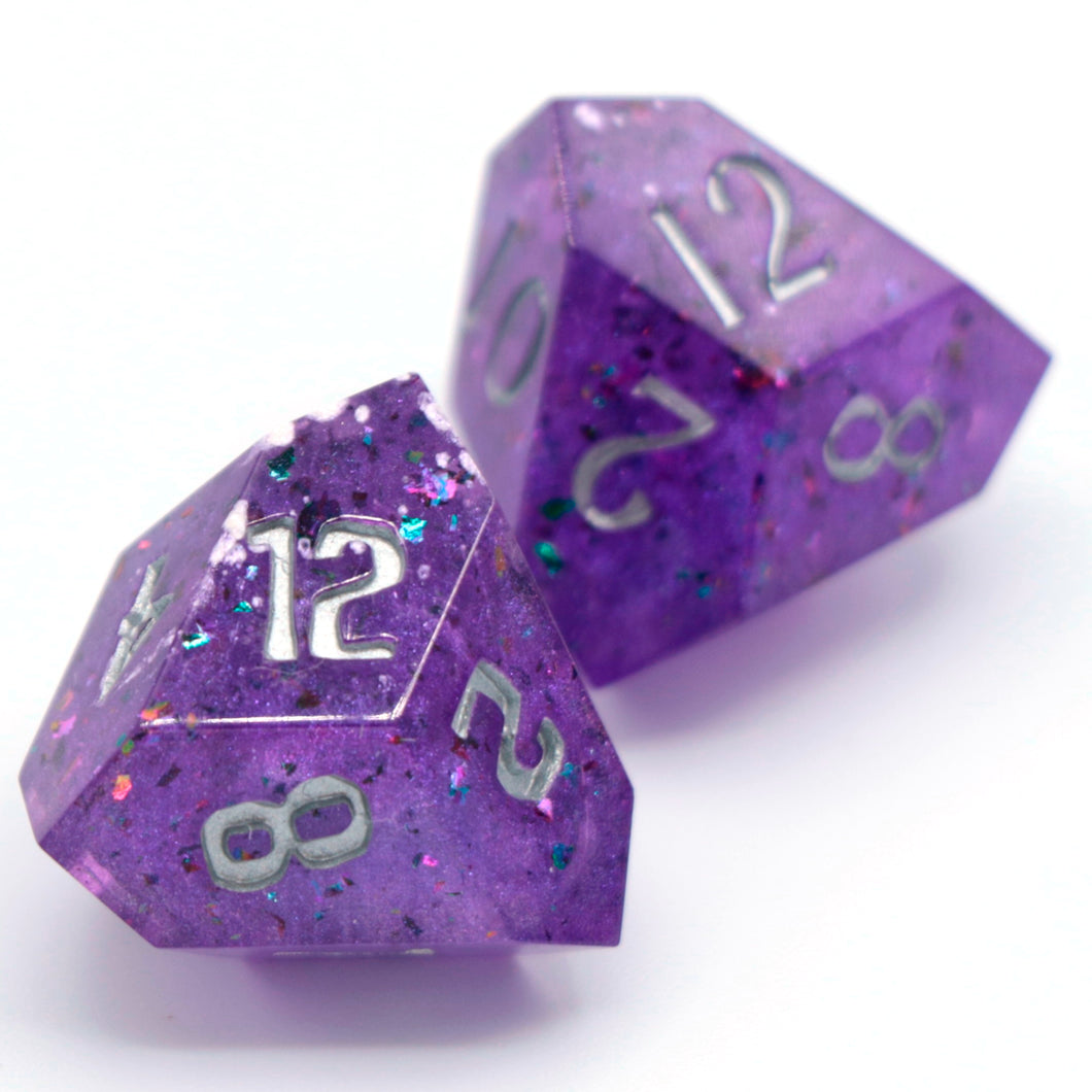 Purple Rain - Daggerheart d12 Pair