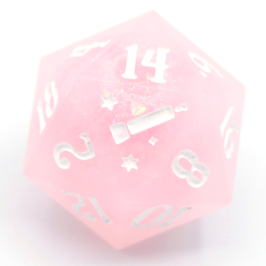 Soft Pink (liquid core) - 23mm Oversized d20