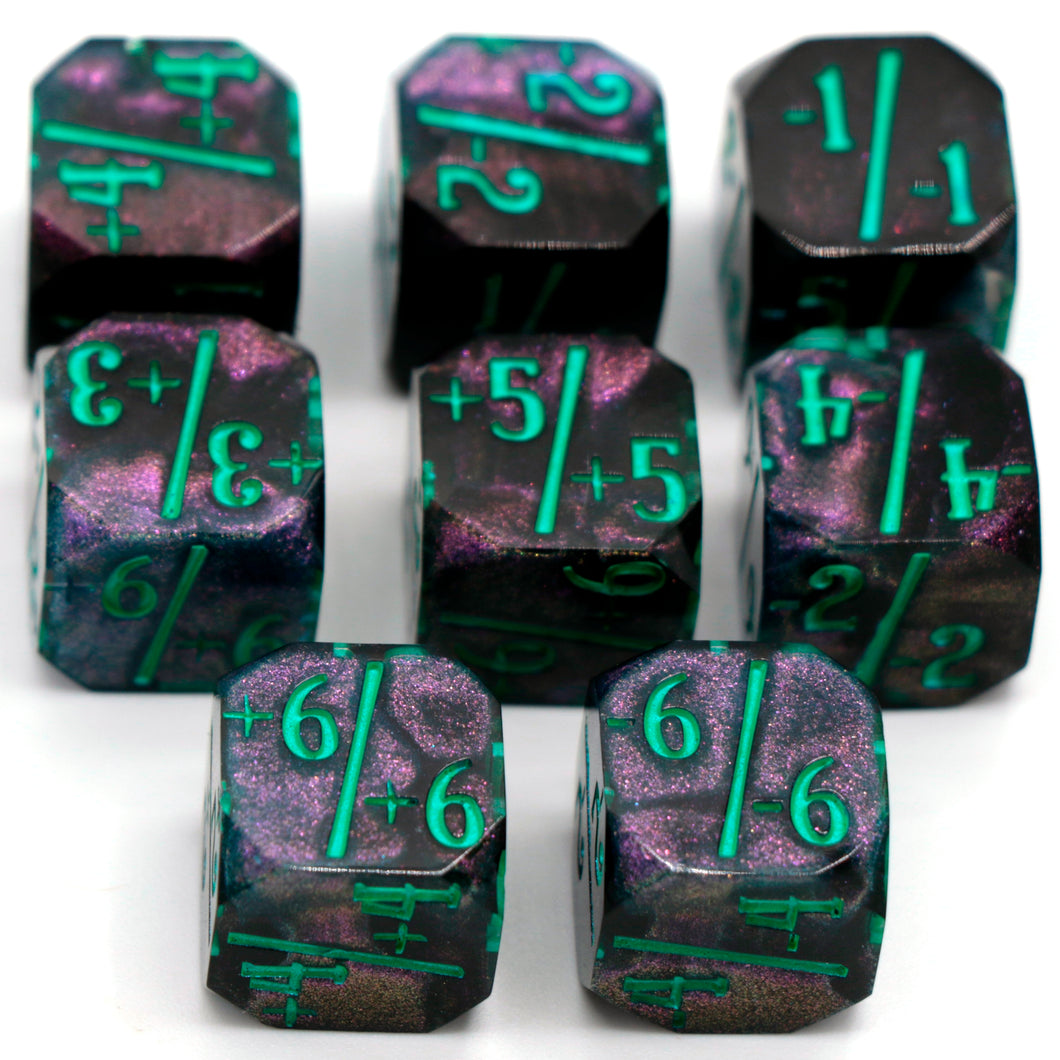 The Discovery of Magic - 8d6 MtG Counter Set