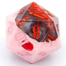Load image into Gallery viewer, Kirby (mouthful of space dust) - 27mm Chonk d20
